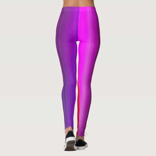 Multicolored abstract linear print leggings (Achterkant)