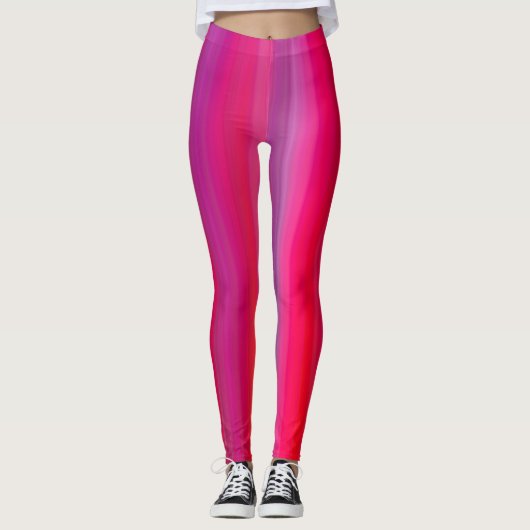 Multicolored abstract linear print leggings (Voorkant)
