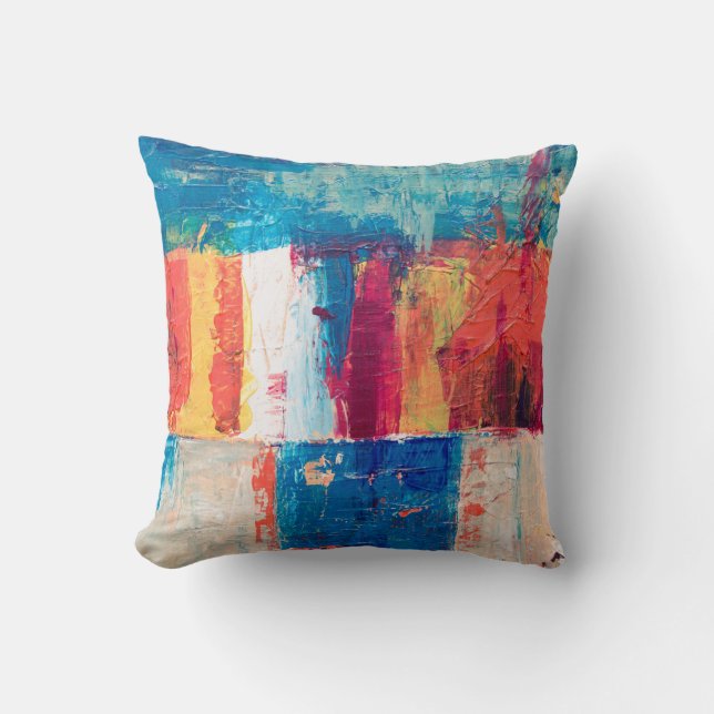 Multicolored abstract painting kussen (Voorkant)