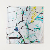 MULTICOLORED ABSTRACT PAINTING WANDKLEED (Voorkant (horizontaal))