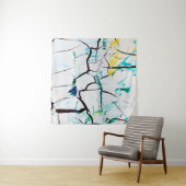 MULTICOLORED ABSTRACT PAINTING WANDKLEED (In Situ (horizontaal))