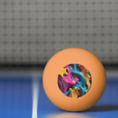 Multicolored Abstract Ping Pong Ball (Net)