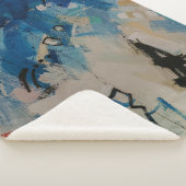 Multicolored abstract wall sherpa deken (3/4)