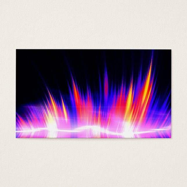 Multicolored Abstracte AudioGolfvorm Visitekaartjes (Voorkant)