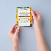 Multicolored Abstracte kunstleraar verf, kunstklas Flyer (Hand)
