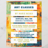 Multicolored Abstracte kunstleraar verf, kunstklas Flyer (Voorkant)