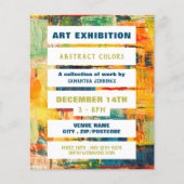 Multicolored Abstracte verf, artistieke tentoonste Flyer (Voorkant)