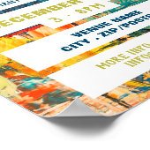 Multicolored Abstracte verf, artistieke tentoonste Poster (Hoek)