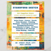 Multicolored Abstracte verf, kunststofvoorraad Flyer (Voorkant)