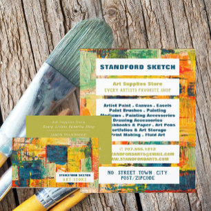 Multicolored Abstracte verf, kunststofvoorraad Flyer