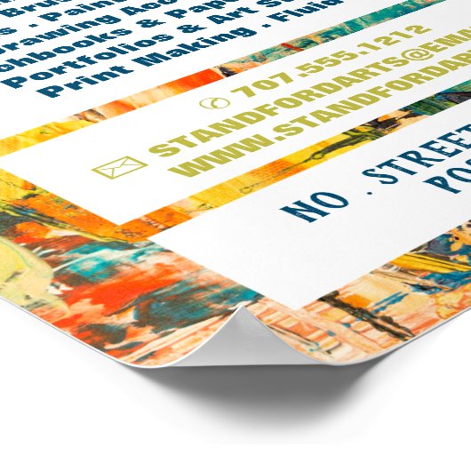 Multicolored Abstracte verf, kunststofvoorraad Poster (Hoek)