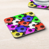 Multicolored American Soccer of Football Onderzetter (Linkerzijde)