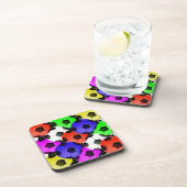 Multicolored American Soccer of Football Onderzetter (Rechterzijde)