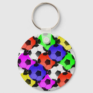 Multicolored American Soccer of Football Sleutelhanger