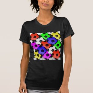 Multicolored American Soccer of Football T-shirt