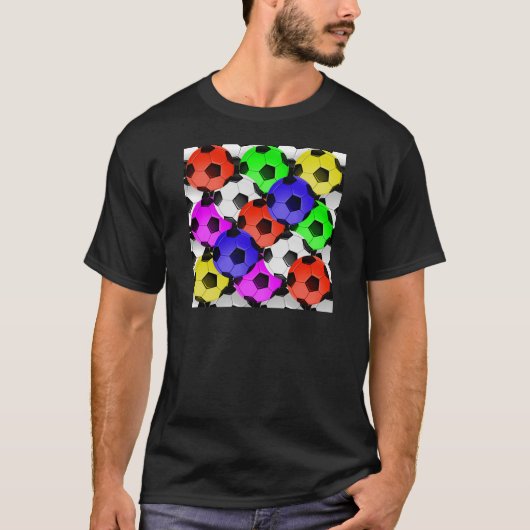 Multicolored American Soccer of Football T-shirt (Voorkant)