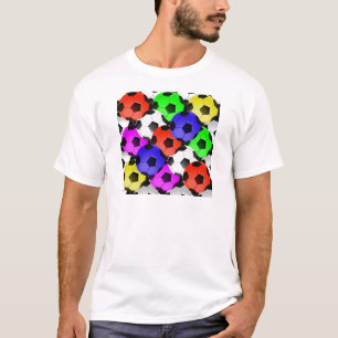 Multicolored American Soccer of Football T-shirt