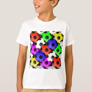 Multicolored American Soccer of Football T-shirt
