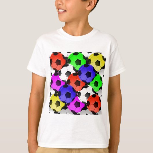 Multicolored American Soccer of Football T-shirt (Voorkant)