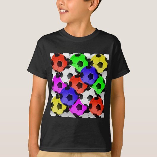 Multicolored American Soccer of Football T-shirt (Voorkant)