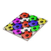 Multicolored American Soccer of Football Tegeltje (Zijkant)