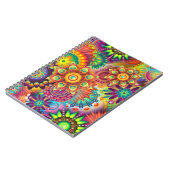 Multicolored Art Deco-ventilatorvormen Notitieboek (Linkerzijde)