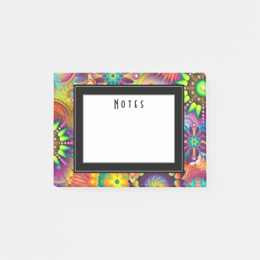 Multicolored Art Deco-ventilatorvormen Post-it® Notes (Voorkant)