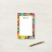 Multicolored Art Deco-ventilatorvormen Post-it® Notes (Op bureau)