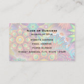 Multicolored Art Deco-ventilatorvormen Visitekaartje (Achterkant)