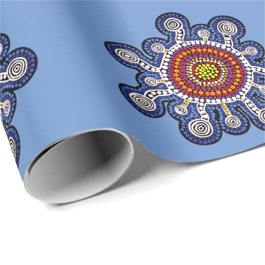 Multicolored Australia aboriginal art Cadeaupapier (Rol Hoek)