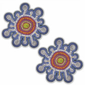 Multicolored Australia aboriginal art decal Sticker (Voorkant)