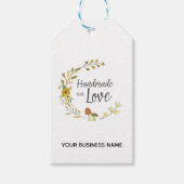 Multicolored Autumn Handmade with Love Quote Cadeaulabel (Voorkant)