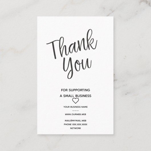 Multicolored Autumn Handmade with Love Quote Visitekaartje (Achterkant)