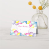 Multicolored ballon Birthday party Plaatskaartje (Achterkant)