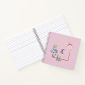 Multicolored Bloemen met tekst personaliseren Notitieboek (Binnen)