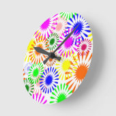 Multicolored Bloemen Ronde Klok (Hoek)