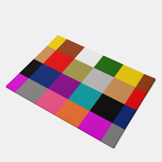 Multicolored Bold Color Blocks Design  Deurmat (Schuin)