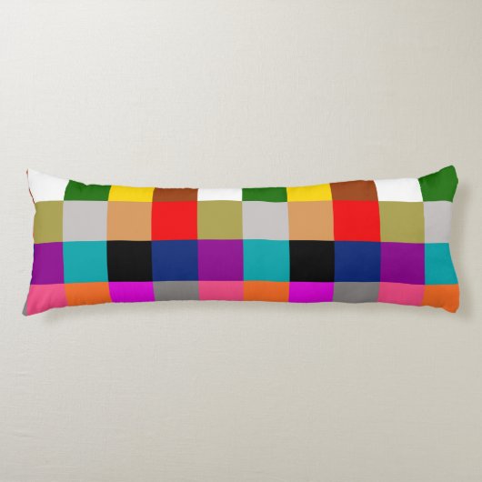 Multicolored Bold Color Blocks Design  Lichaamskussen (Voorkant)