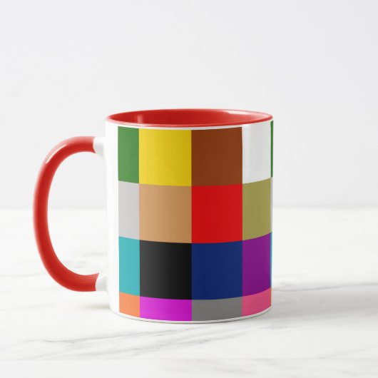 Multicolored Bold Color Blocks Design Mok (Links)