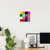 Multicolored Bold Color Blocks Design Poster (Thuiskantoor)