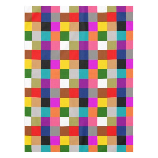 Multicolored Bold Color Blocks Design  Tafelkleed (Voorkant)