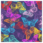 Multicolored Butterflies Pattern Stof (Swatch)