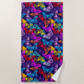 Multicolored Butterflies Pattern Strandlaken (Voorkant)