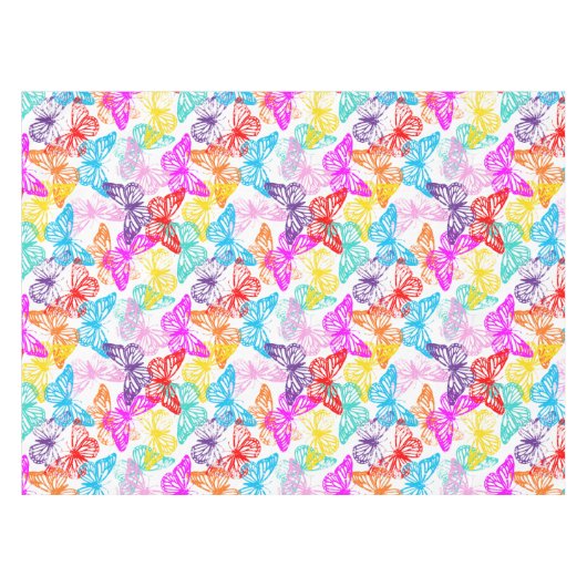 Multicolored Butterflies Pattern Tafelkleed (Voorkant (Horizontaal))