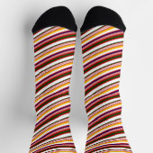 Multicolored Candy Cane Stripes Kerstmis Sokken (Top)