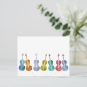 Multicolored Cellos Briefkaart (Staand voorkant)
