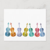 Multicolored Cellos Briefkaart (Voorkant)