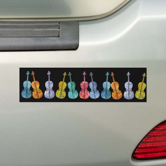 Multicolored Cellos Bumpersticker (Op auto)