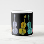 Multicolored Cellos Grote Koffiekop (Voorkant)