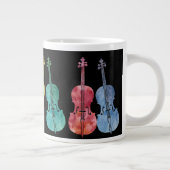 Multicolored Cellos Grote Koffiekop (Rechts)